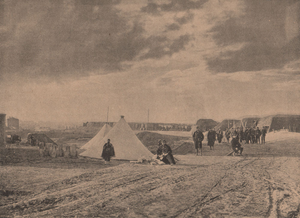 PARIS COMMUNE 1871. Bastion de la Porte des Ternes c1873 old antique print